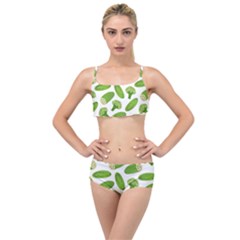 Vegetable Pattern With Composition Broccoli Layered Top Bikini Set by Grandong