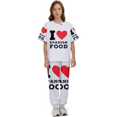 I Love Spanish Food Kids  Tee And Pants Sports Set by ilovewhateva