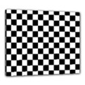 Black White Checker Pattern Checkerboard Canvas 24  x 20  (Stretched) View1