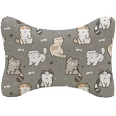Cute Cat Pattern Cartoon Seat Head Rest Cushion by Cowasu