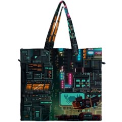 Video Game Pixel Art Canvas Travel Bag by Cowasu
