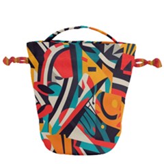 Colorful Abstract Drawstring Bucket Bag by Jack14