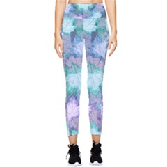 Leaves Glitter Background Winter Pocket Leggings  by Bangk1t