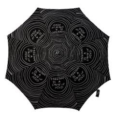 Psychedelic Art Freedom Is A State Of Mind Trippy Quotes Hook Handle Umbrellas (small) by Bangk1t