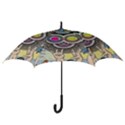 Vintage Trippy Aesthetic Psychedelic 70s Aesthetic Hook Handle Umbrellas (Small) View3