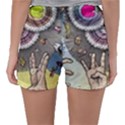 Vintage Trippy Aesthetic Psychedelic 70s Aesthetic Sleepwear Shorts View2