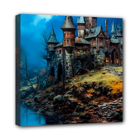 Castle Fantasy Mini Canvas 8  X 8  (stretched) by Ndabl3x