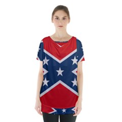 Rebel Flag  Skirt Hem Sports Top by Jen1cherryboot88