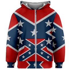 Rebel Flag  Kids  Zipper Hoodie Without Drawstring by Jen1cherryboot88