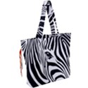 Animal Cute Pattern Art Zebra Drawstring Tote Bag View2