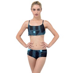 A Completely Seamless Background Design Circuitry Layered Top Bikini Set by Amaryn4rt
