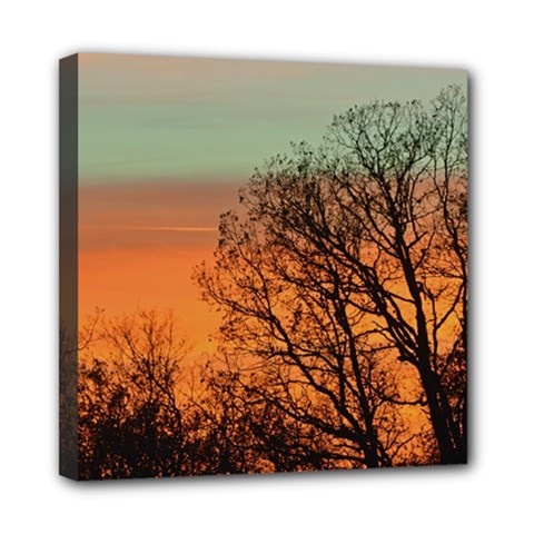 Twilight Sunset Sky Evening Clouds Mini Canvas 8  X 8  (stretched) by Amaryn4rt