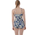Vintage Blue Drawings On Fabric Boyleg Tankini Set  View2
