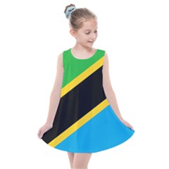 Flag Of Tanzania Kids  Summer Dress by Amaryn4rt