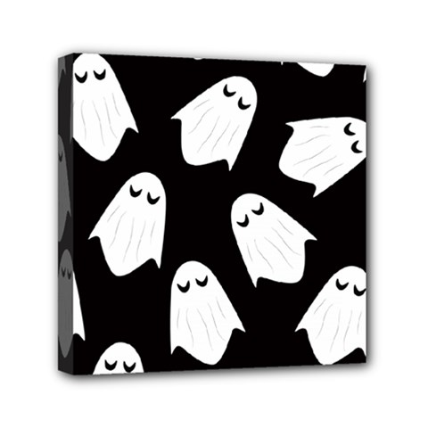 Ghost Halloween Pattern Mini Canvas 6  X 6  (stretched) by Amaryn4rt