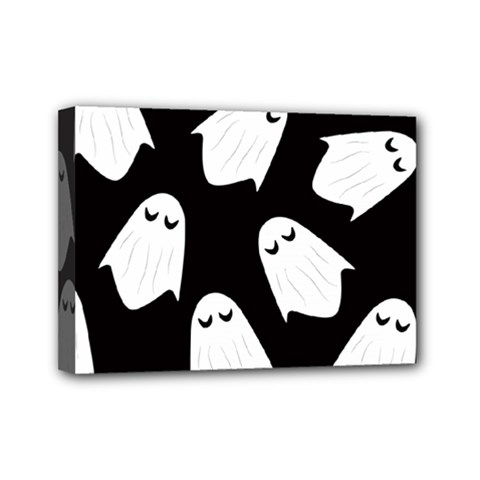 Ghost Halloween Pattern Mini Canvas 7  X 5  (stretched) by Amaryn4rt