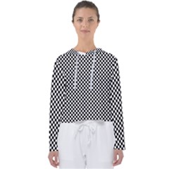 Black And White Checkerboard Background Board Checker Women s Slouchy Sweat by Amaryn4rt