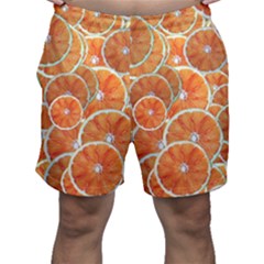 Oranges Background Texture Pattern Men s Shorts by Simbadda
