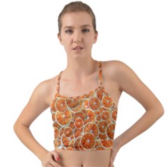 Oranges Background Texture Pattern Mini Tank Bikini Top by Simbadda