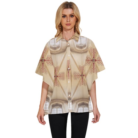 Wells Cathedral Well Cathedral Women s Batwing Button Up Shirt by Celenk