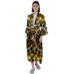 Pattern Abstract Background Art Maxi Satin Kimono by Celenk