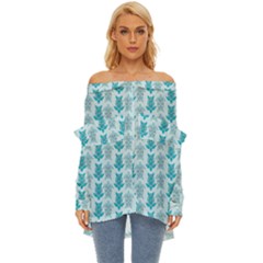 Sea Turtle Sea Animal Off Shoulder Chiffon Pocket Shirt by Dutashop