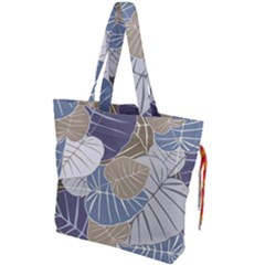 Ackground Leaves Desktop Drawstring Tote Bag by Amaryn4rt