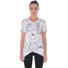 Contemporary-nature-seamless-pattern Cut Out Side Drop Tee by uniart180623