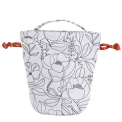 Contemporary-nature-seamless-pattern Drawstring Bucket Bag by uniart180623