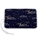 Hand-drawn-scratch-style-night-sky-with-moon-cloud-space-among-stars-seamless-pattern-vector-design- Pen Storage Case (L) View1