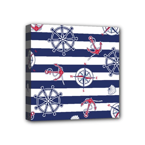 Seamless-marine-pattern Mini Canvas 4  X 4  (stretched) by uniart180623