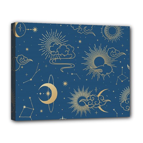 Seamless-galaxy-pattern Canvas 14  X 11  (stretched) by uniart180623