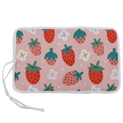 Strawberry-seamless-pattern Pen Storage Case (l) by uniart180623