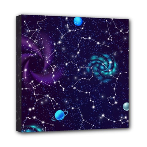 Realistic-night-sky-poster-with-constellations Mini Canvas 8  X 8  (stretched) by uniart180623