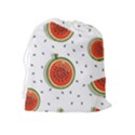 Seamless-background-pattern-with-watermelon-slices Drawstring Pouch (XL) View2