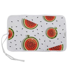 Seamless-background-pattern-with-watermelon-slices Pen Storage Case (s) by uniart180623