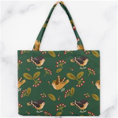 Cute-seamless-pattern-bird-with-berries-leaves Mini Tote Bag by uniart180623