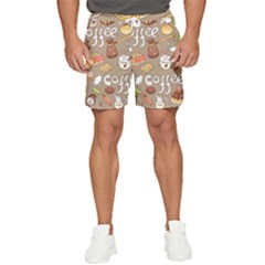 Vector-seamless-pattern-with-doodle-coffee-equipment Men s Runner Shorts by uniart180623