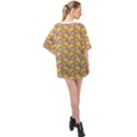 Yellow-mushroom-pattern Oversized Chiffon Top View2
