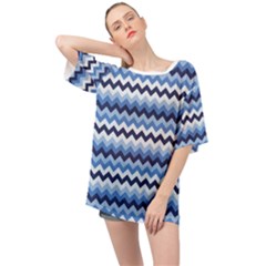 Zigzag-pattern-seamless-zig-zag-background-color Oversized Chiffon Top by uniart180623