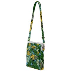 Seamless-pattern-with-cucumber-slice-flower-colorful-hand-drawn-background-with-vegetables-wallpaper Multi Function Travel Bag by uniart180623