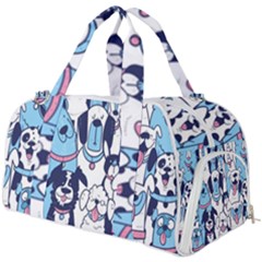 Dogs Seamless Pattern Burner Gym Duffel Bag by uniart180623