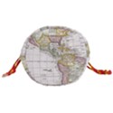Vintage Map Of The Americas Drawstring Bucket Bag View3