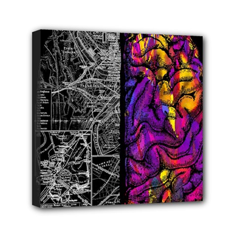 Ambiguity Tobe Brain Duality Mind Minimal Thinking Mini Canvas 6  X 6  (stretched) by uniart180623