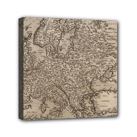 Vintage Map Europe Mini Canvas 6  X 6  (stretched) by uniart180623