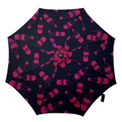 Wine Bottles Background Graphic Hook Handle Umbrellas (large) by uniart180623