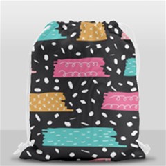 Art Pattern Design Wallpaper Background Print Patterns Drawstring Bag (small) by uniart180623