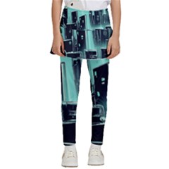 Buildings City Urban Destruction Background Kids  Skirted Pants by uniart180623