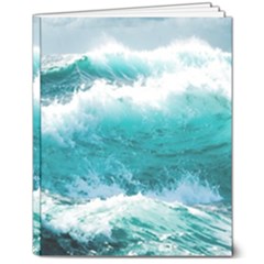 Waves Ocean Sea Tsunami Nautical Blue Sea 8  X 10  Softcover Notebook by uniart180623