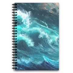 Thunderstorm Tsunami Tidal Wave Ocean Waves Sea 5 5  X 8 5  Notebook by uniart180623